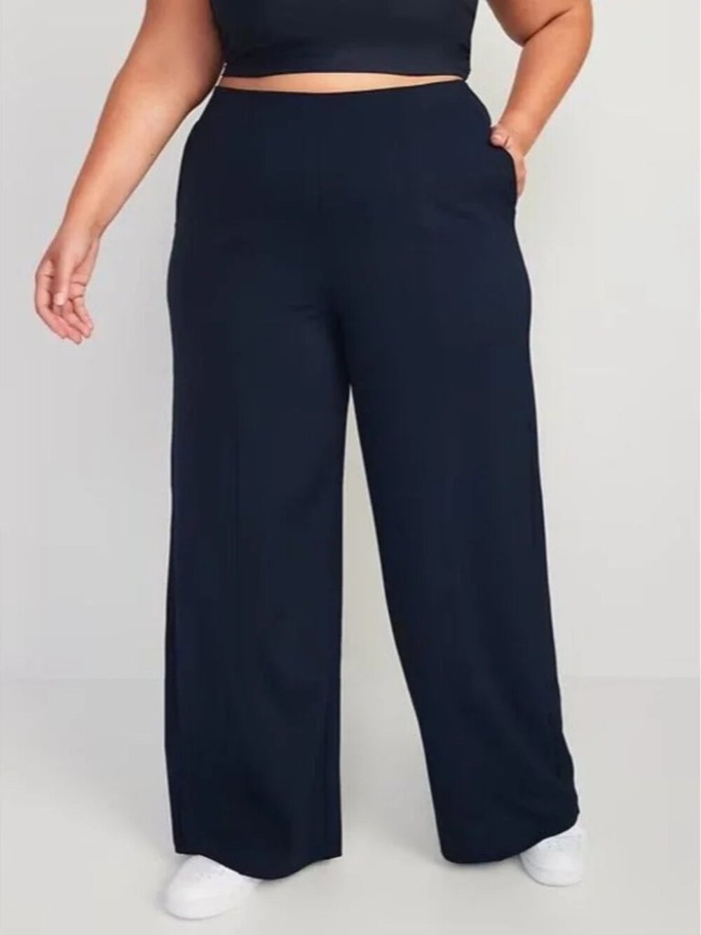 Old Navy NWT PowerSoft Wide Leg High Rise Pants in Navy Womens Size 2X